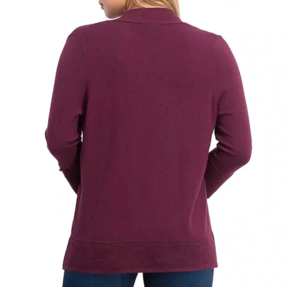 NWT Stitch Fix EVOLUTION by Cyrus Myna Button Sleeve Cardigan Burgundy Small - Picture 2 of 12
